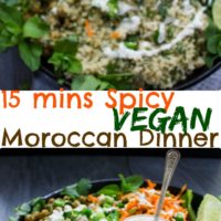 Long Pin for Spicy Vegan Chickpea Moroccan Couscous