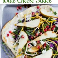 Veggie Pizza on the Grill | How to make Pizza on the Grill with premade or homemade crust and a healthy veggie topping. Serve this easy grilled pizza with a creamy blue cheese sauce | www.twopurplefigs.com| #easy, #pizza, #bbq, #homemade, #simple, #dough,