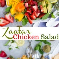 Za'atar Chicken Salad with Fried Halloumi Cheese