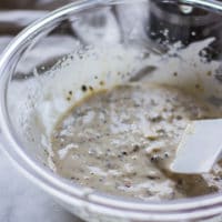 coffee cookies batter with the coffee beans and nuts