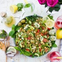 Long Pin for Mediterranean Farro Salad with a Sweet Zesty Lemonade Dressing