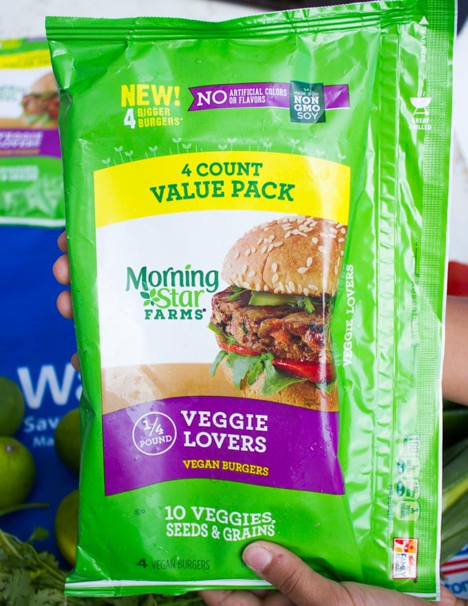 bag of veggie burgers