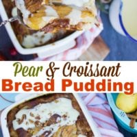 Long pin for the pear croissant bread pudding with creme anglaise recipe