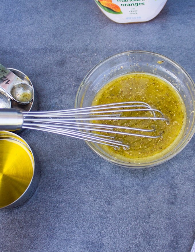 Citrus Dressing ready and whisked up