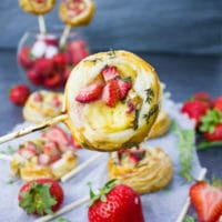 Lollipop Savory Hand Pies With Strawberries collage