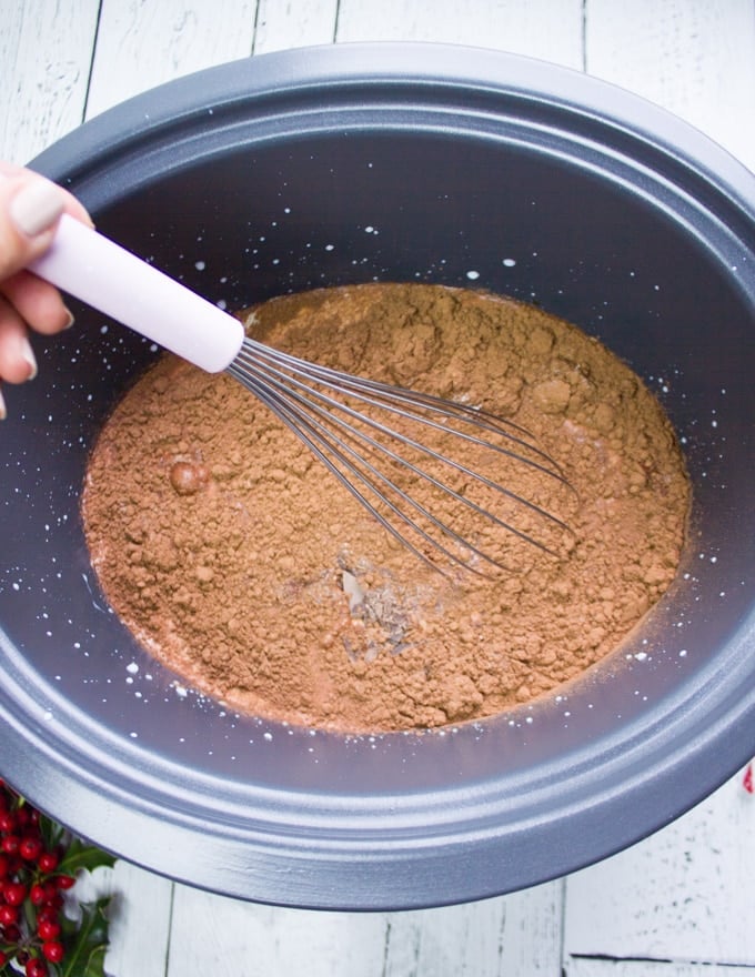 whisk ingredients together in crockpot