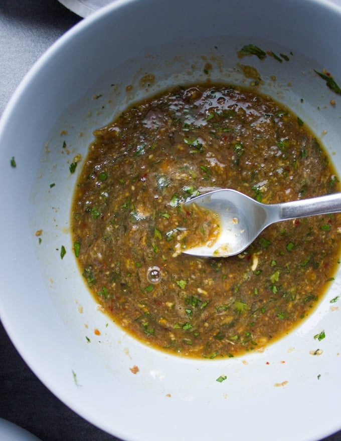Egg mixture for dipping the chicken before frying