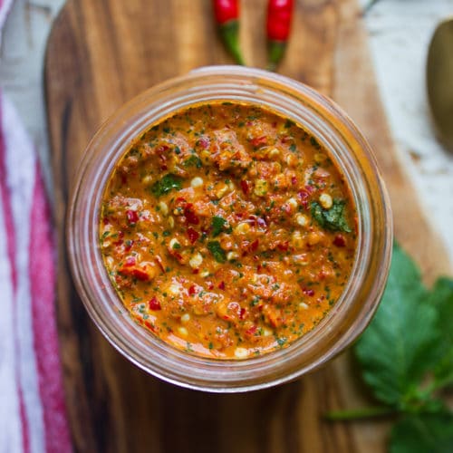Hot Pepper Sauce A Hot Sauce Recipe Homemade • Two Purple Figs