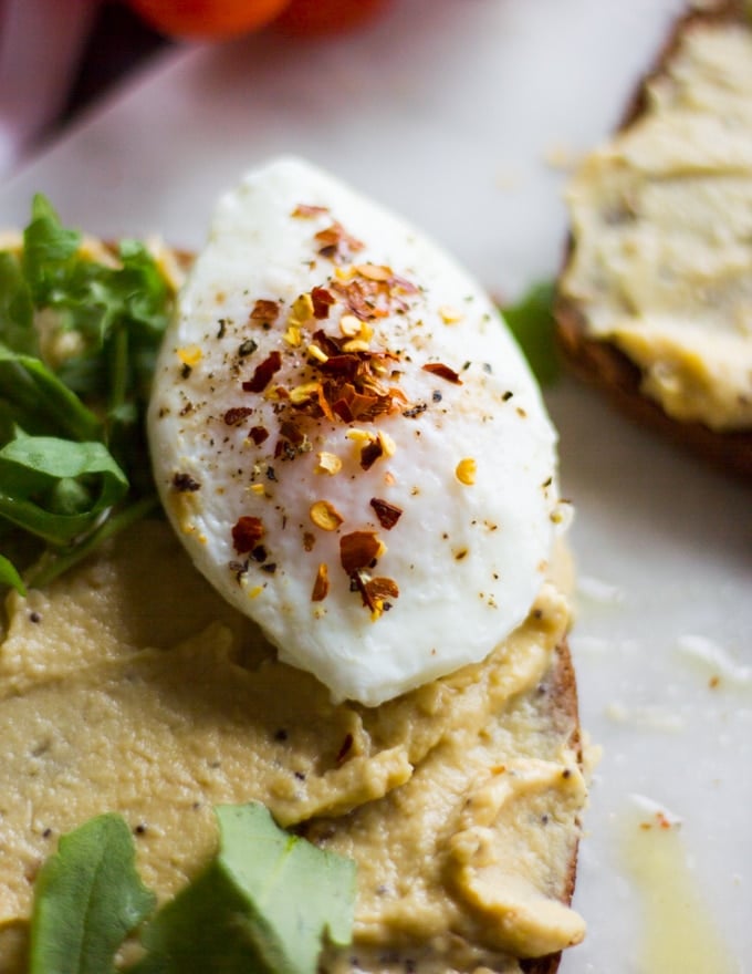Hummus Toast • Breakfast Toast & Hummus Platter • Two Purple Figs