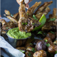 pin for air fryer lamb chops with poblano sauce
