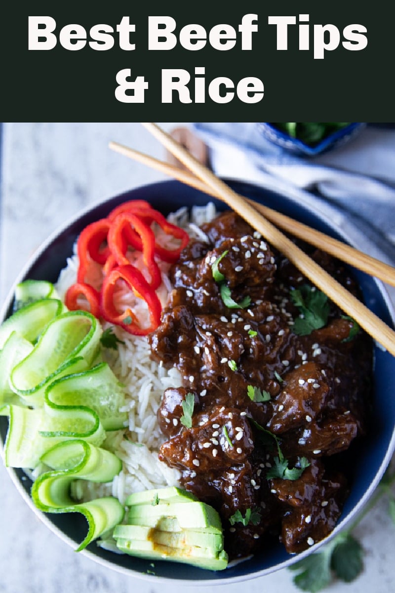 Beef Tips And Rice • Beef Tips Recipe with Video • Two Purple Figs