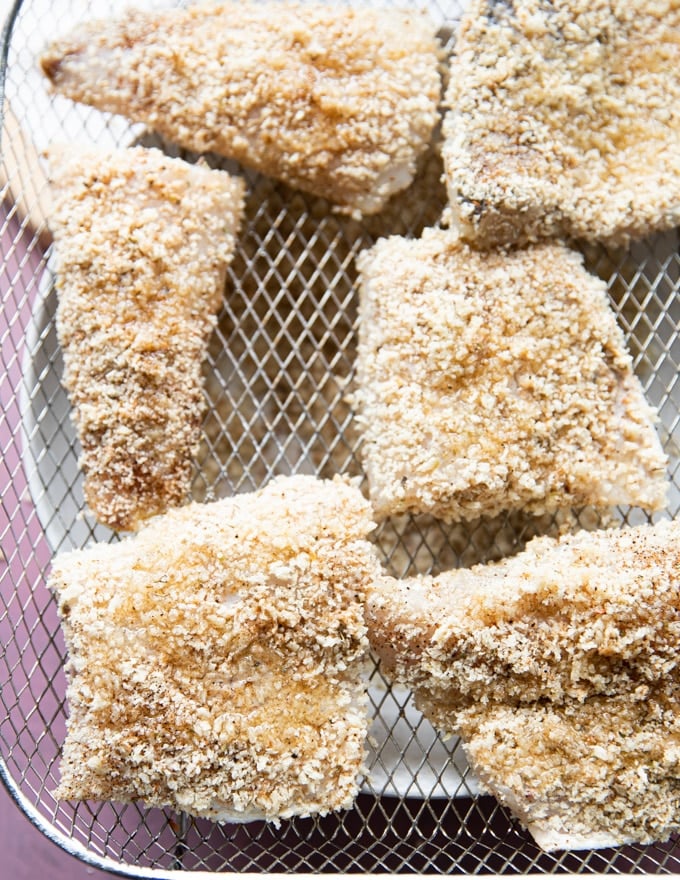 uncooked fish in air fryer