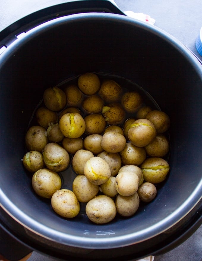 ready cooked potatoes now ready to pan fry