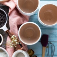 A selection of three mugs showing the size of the 11-14 ounces ready to use for the brownie in a mug