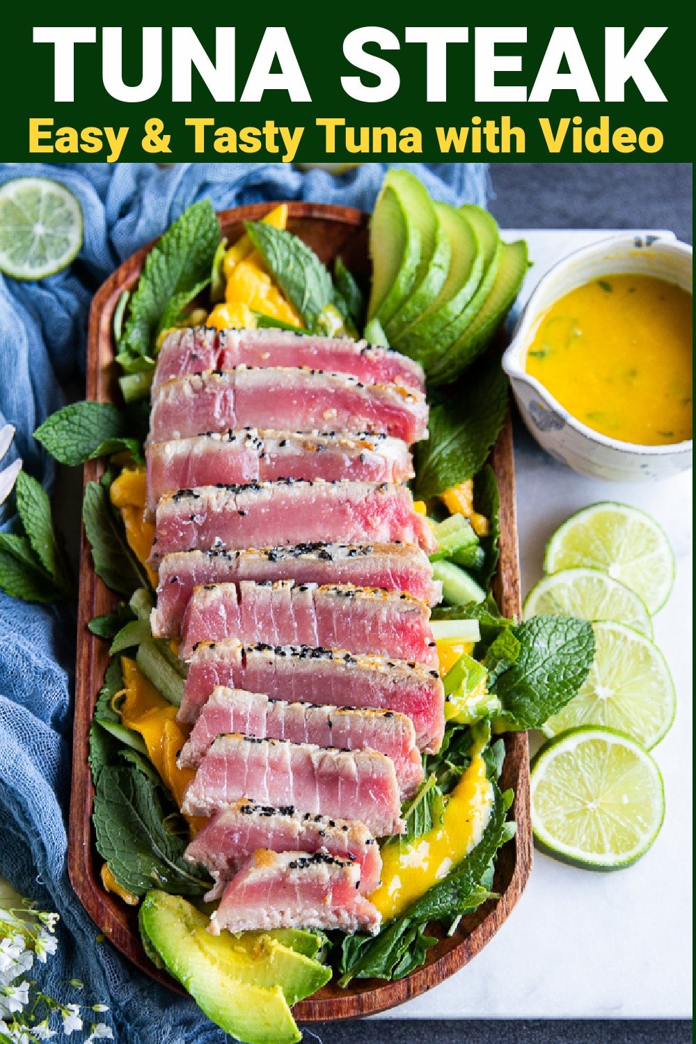 Tuna Steak Recipe • Tuna Steak Video & All About Tuna • Two Purple Figs