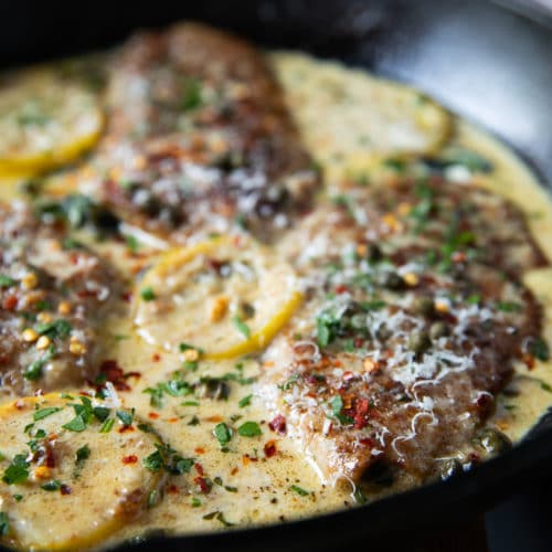 Veal Scallopini • Veal Scallopini Recipe & Video • Two Purple Figs