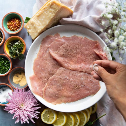 Veal Scallopini • Veal Scallopini Recipe & Video • Two Purple Figs