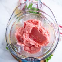 watermelon slushie recipe in a blender ready