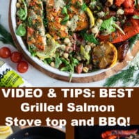 Pin for grilled salmon