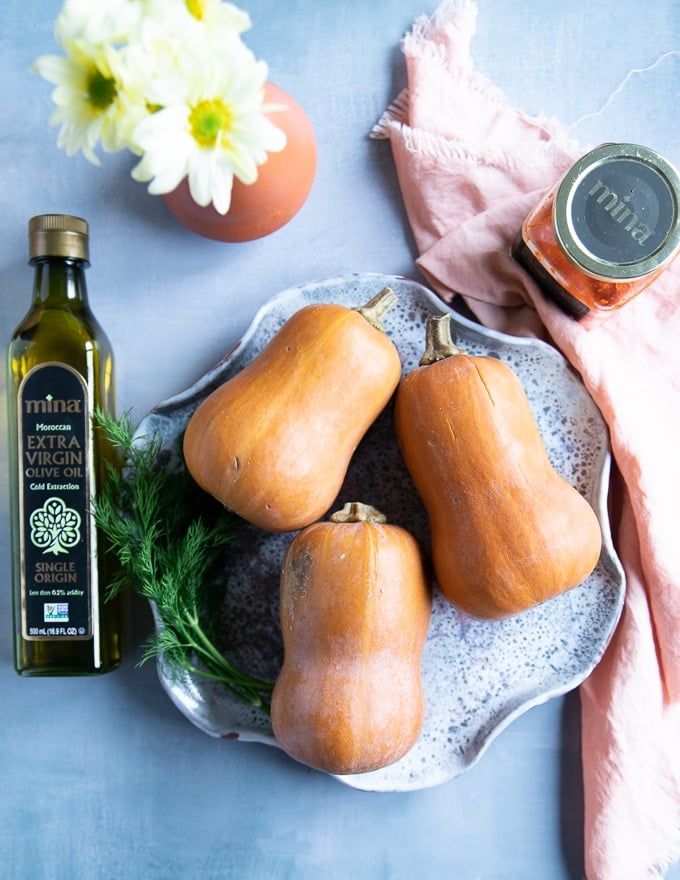 honeynut squash on the counter showing the size and color of the squash