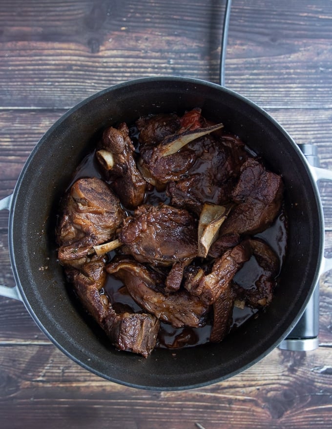 cooked and fall off the ban tender lamb shoulder chops 