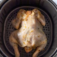 whole chicken in the air fryer with breast side down