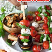 Caprese Skewers • Caprese Made into Skewers (Video)• Two Purple Figs