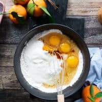 All ingredients are added together in one bowl