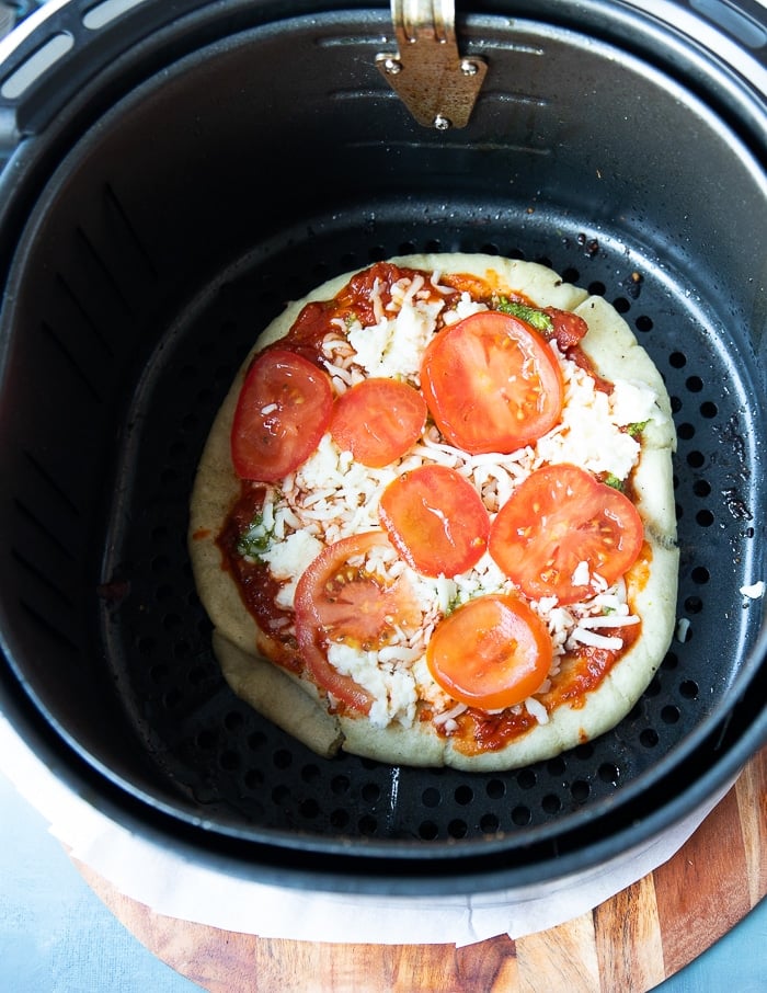 Air Fryer Pizza • BEST Pizza in Air fryer (video) • Two Purple Figs