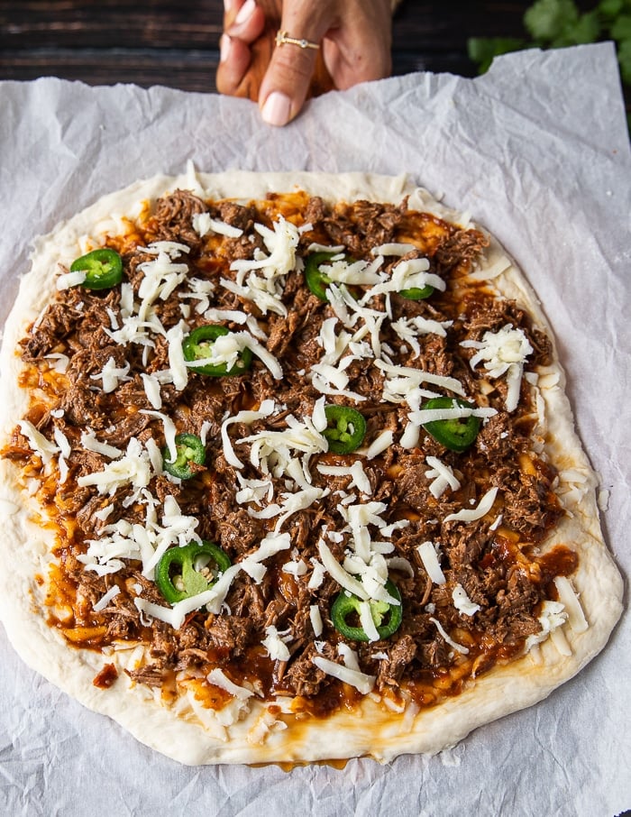 Birria Pizza • Delicious Birria Recipe {Video} • Two Purple Figs