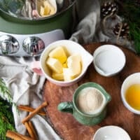 A small pitcher with the yeast and milk mixed in