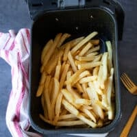 Fries cripsy and ready in the air fryer