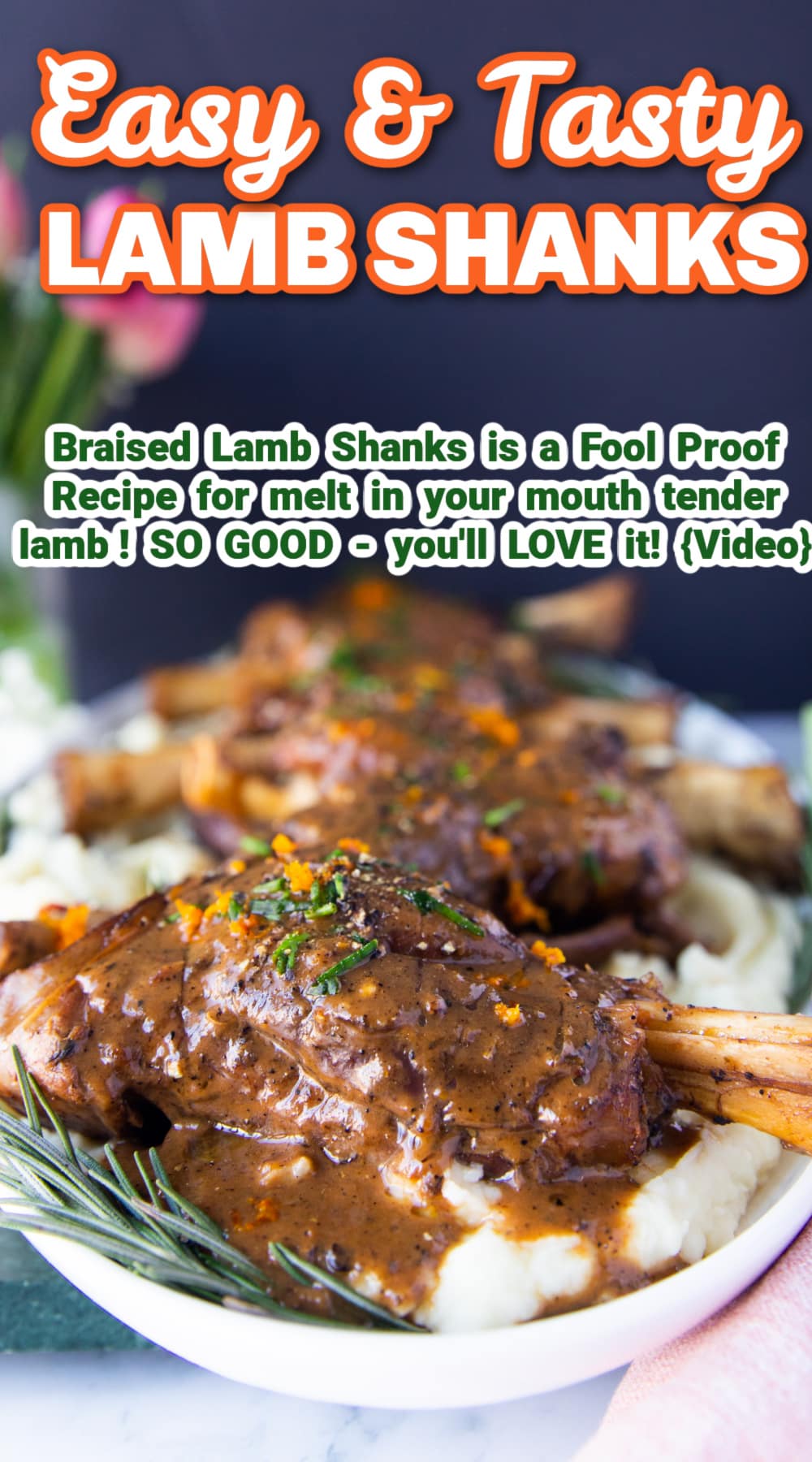 Braised Lamb Shanks • How Cook Lamb Video • Two Purple Figs