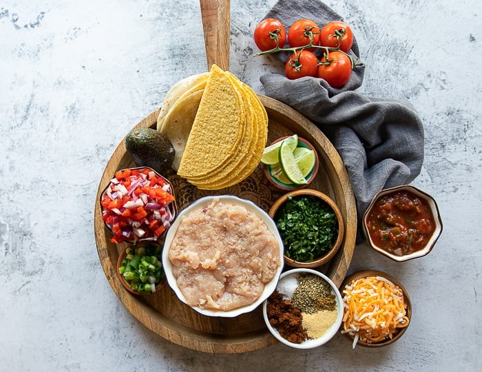 Ground Chicken Tacos • Two Purple Figs