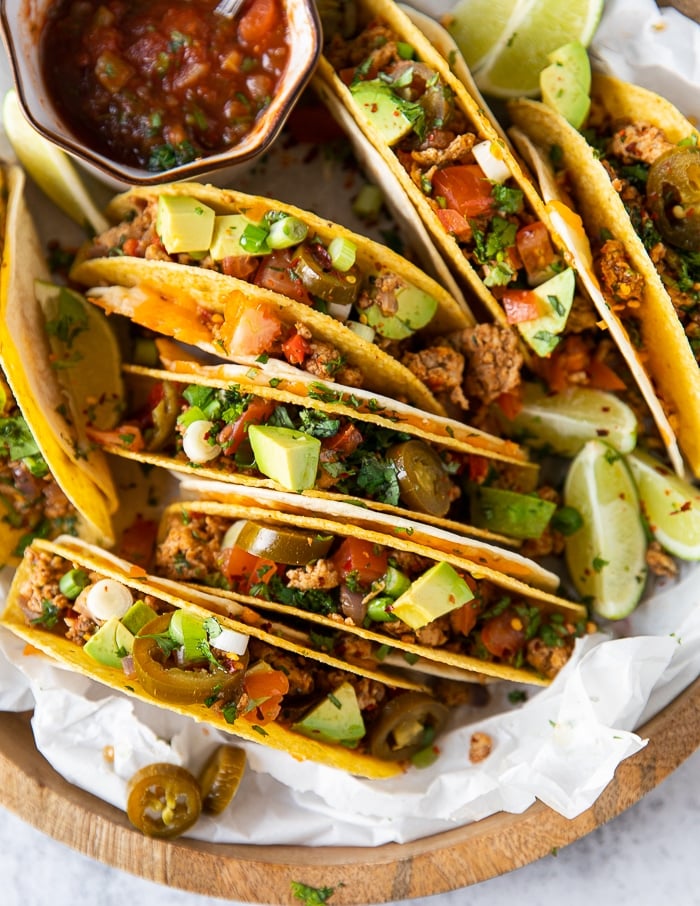 Ground Chicken Tacos • Two Purple Figs