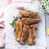 seasoned fillets of mahi mahi ready to grill