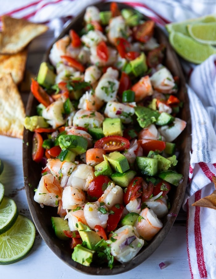 Shrimp Ceviche • Straightforward Shrimp Recipe + Video • Two Purple Figs