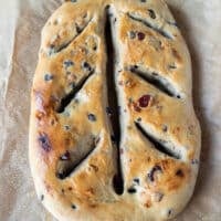 Close up of the bread right out of the oven