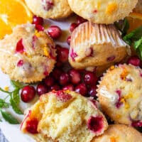 long pin for cranberry orange muffins