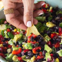 black bean and corn salad recipe pin