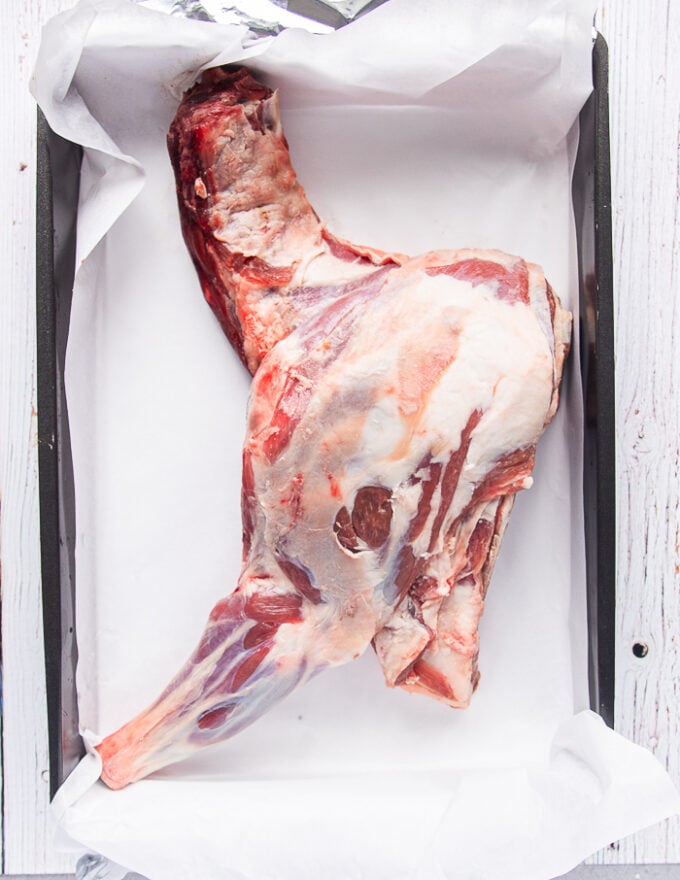 A whole lamb shoulder 