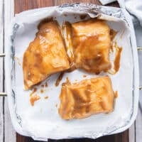 the miso marinade spread all over the black cod to marinate