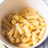 penne pasta cooked according to the package instructions