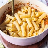 the pasta is added to the cajun sauce right away and tossed
