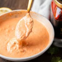 long pin for harissa aioli