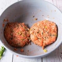 Salmon Patties formed