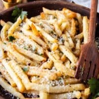 perfectly seasoned and garnished truffle fries recipe