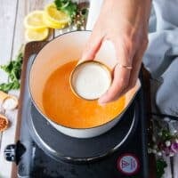 optionally adding the cream to beurre blanc