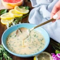 herbs added to the citrus beurre blanc