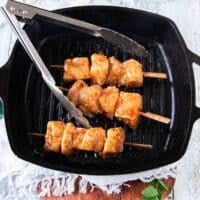 pan searing the halibut